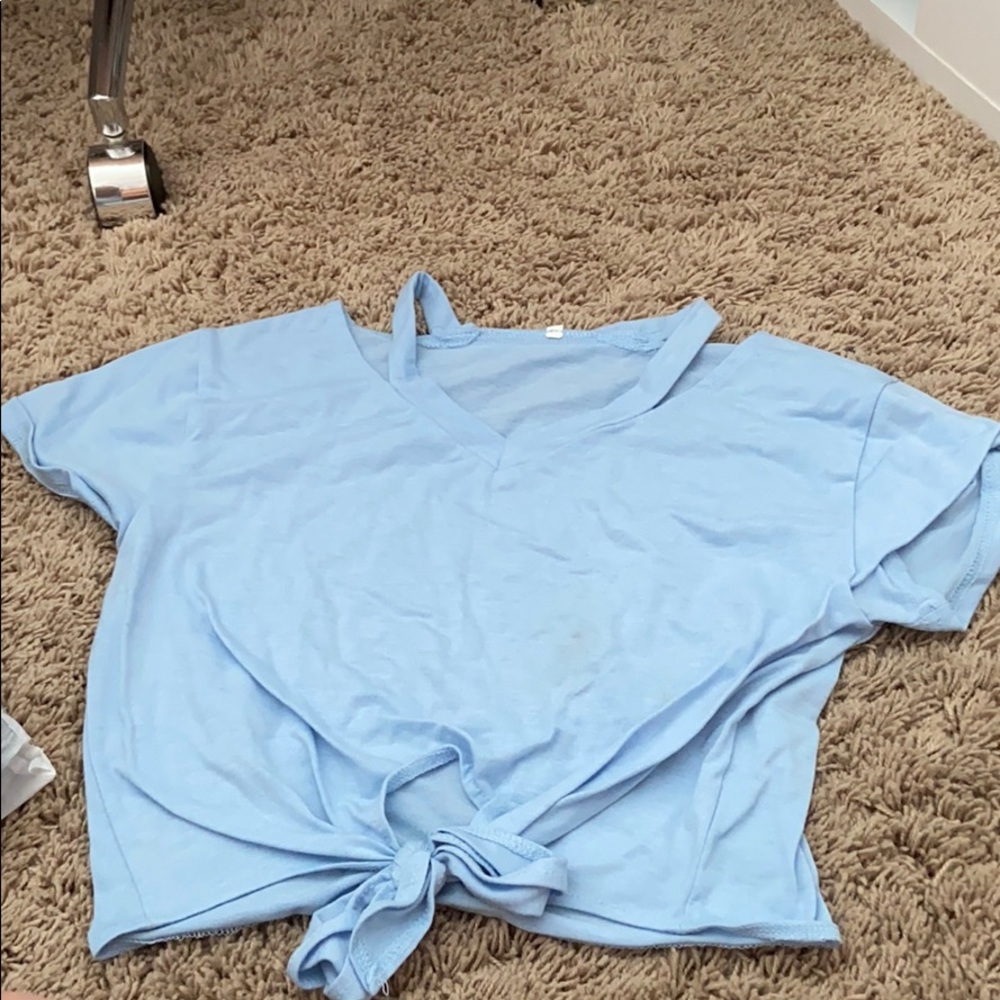 SHEIN blue crop top
